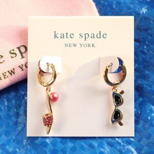Kate Spade Sweet Treasures Gold Sunglasses & Sandals Earrings